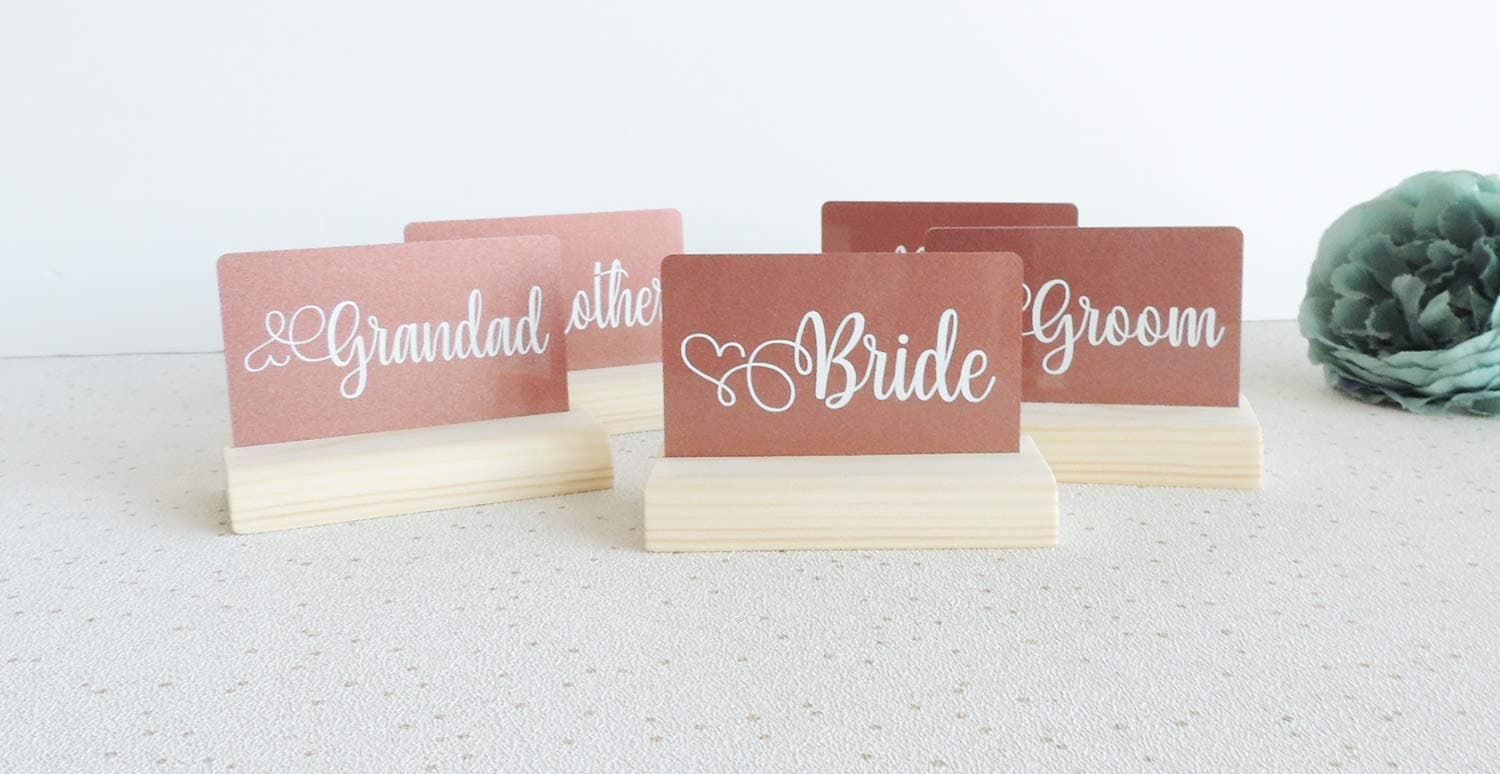 10 wedding place card holders, table name holders, wooden wedding decor, guest table names, card blocks, wedding table decor, seating plan