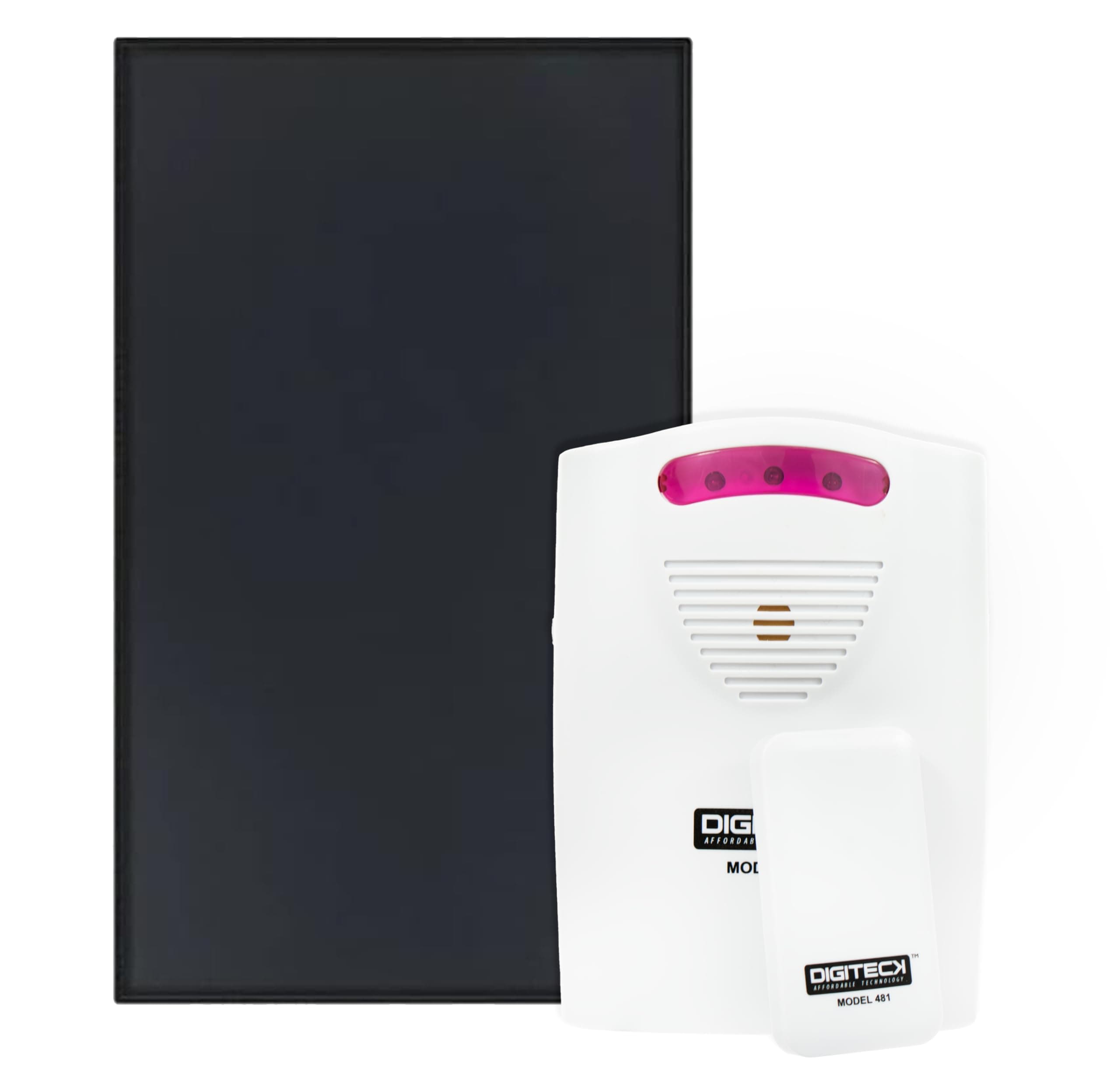 Digiteck Wireless Pressure Mat Doorbell and Alarm Systems, for Home, Flat Security White & Black