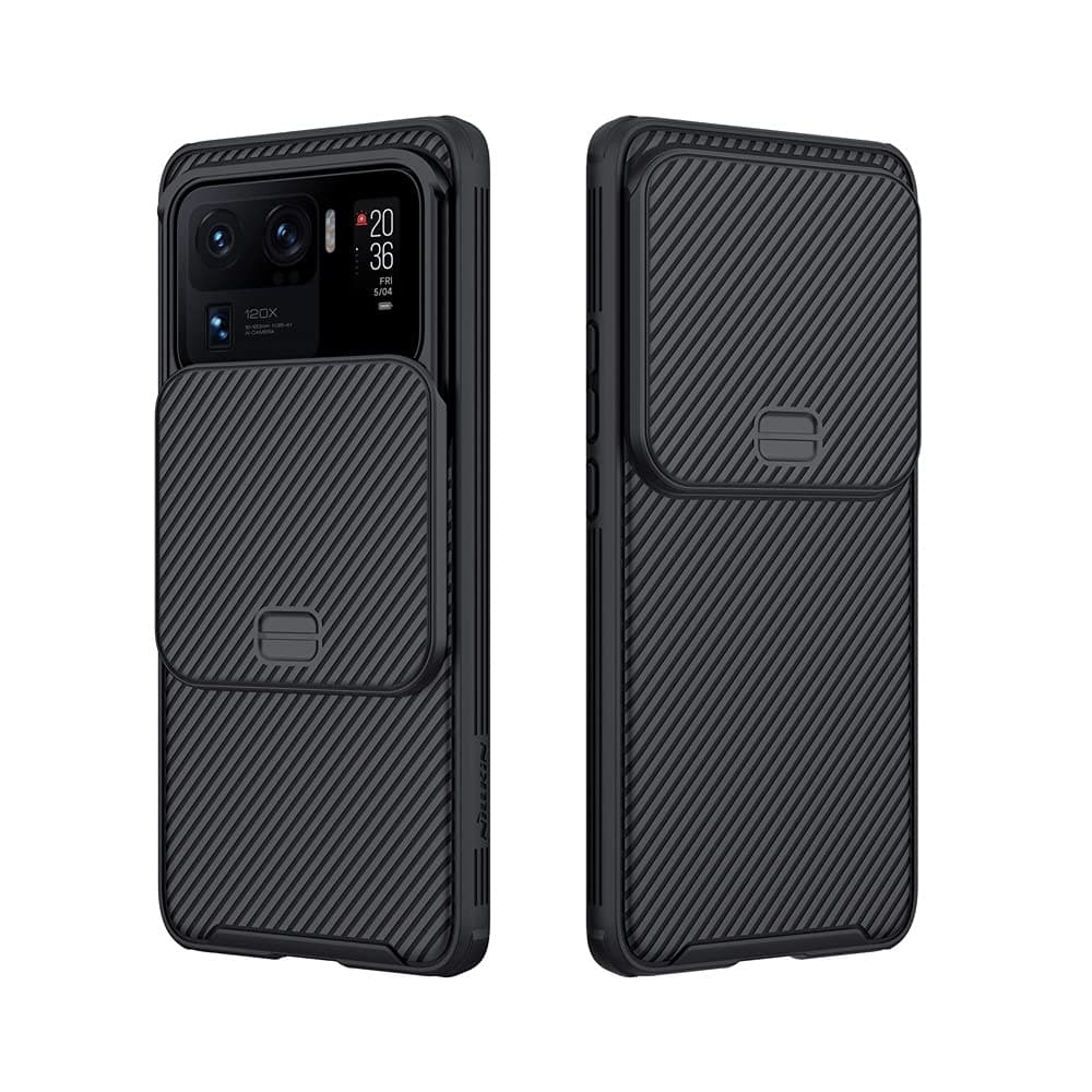 WVOZWWO for Xiaomi Mi 11 Ultra Case, CamShield Pro Slim case Protective Cover Case with Camera Protector Hard PC and TPU Ultra Thin Anti-Scratch Phone Case for Xiaomi mi11 Ultra (Black)