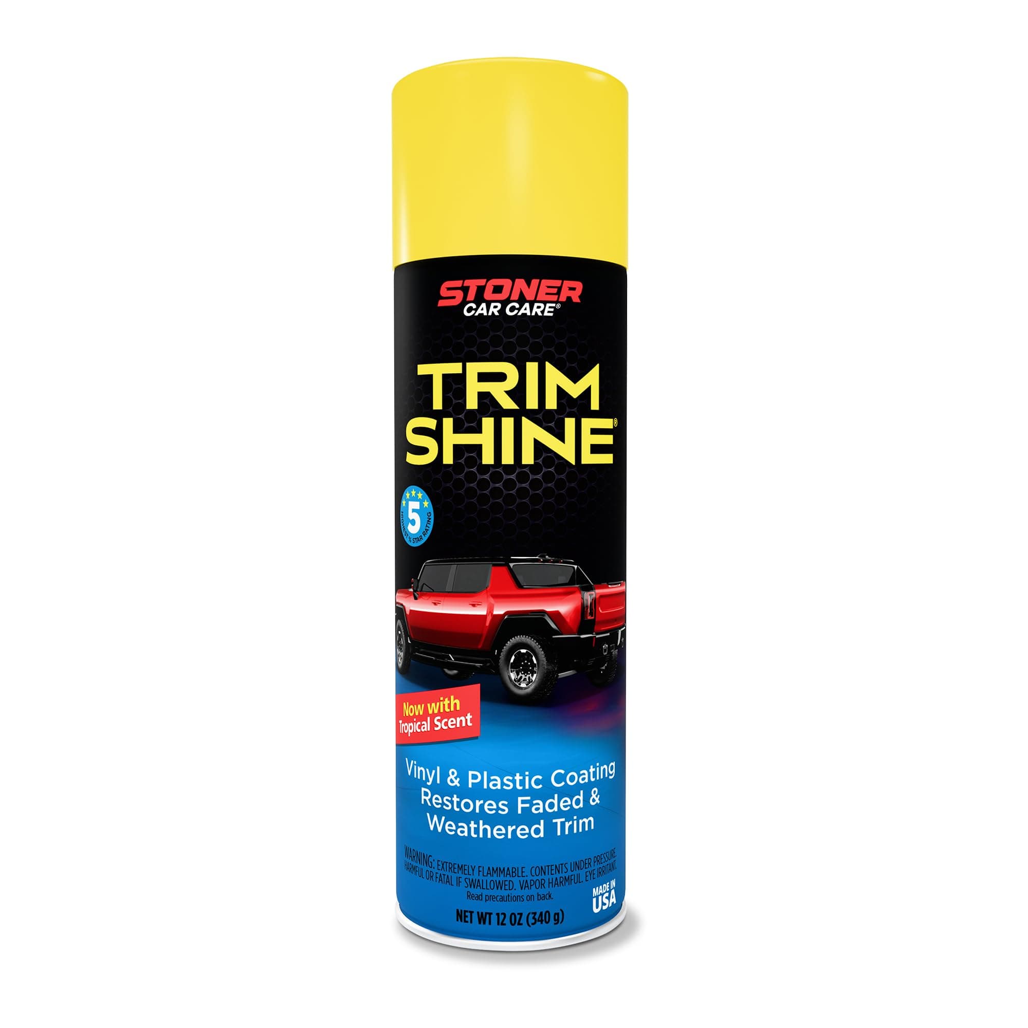 Stoner Car Care 91034 Trim Shine – Black Trim and Plastic Restorer for Cars – Vinyl and Plastic Trim Protectant Coating for Interior and Exterior Use – Fast-Drying No Sling – 12 oz