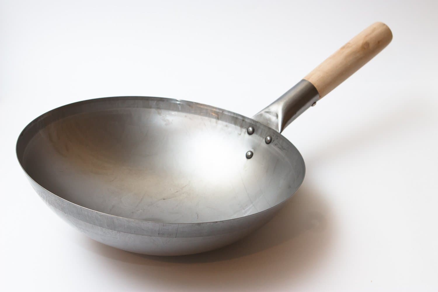 Traditional Chinese Carbon Steel Wok with Wooden Handle only (12 Inch, Round Bottom) / 731W86 by Craft Wok