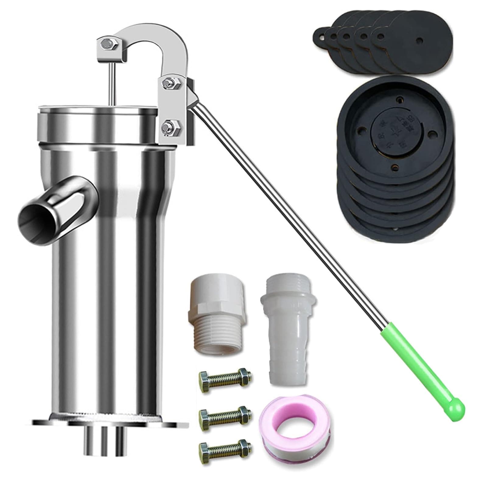 Locci Manual Well Pump, Stainless Steel hand well pump, pitcher pump for well water suction pump Groundwater for Home Garden Yard (classic)