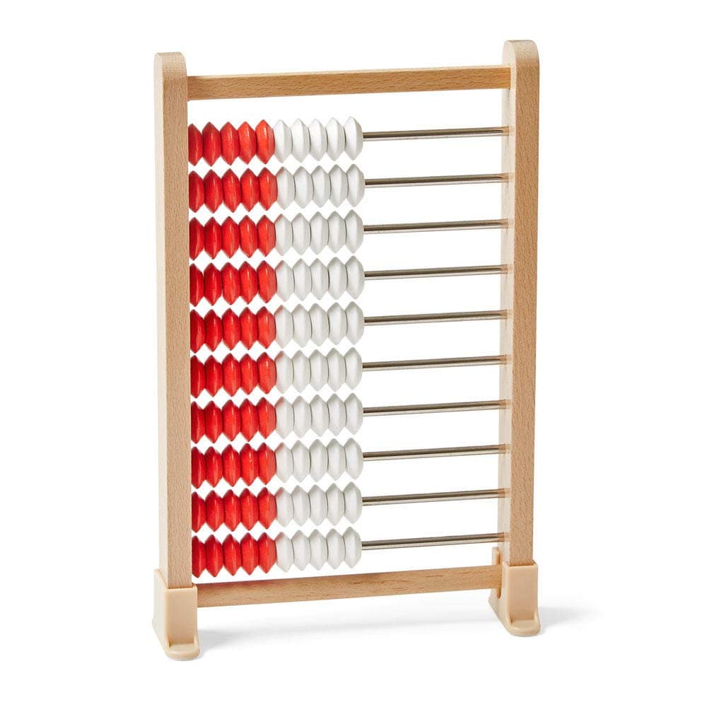 hand2mind Mini 100 Bead Wooden Rekenrek, Abacus for Kids Math, Math Manipulatives Kindergarten, Counting Rack for Kids, Counters for Kids Math, Educational Toys for Elementary Kids (Set of 1)