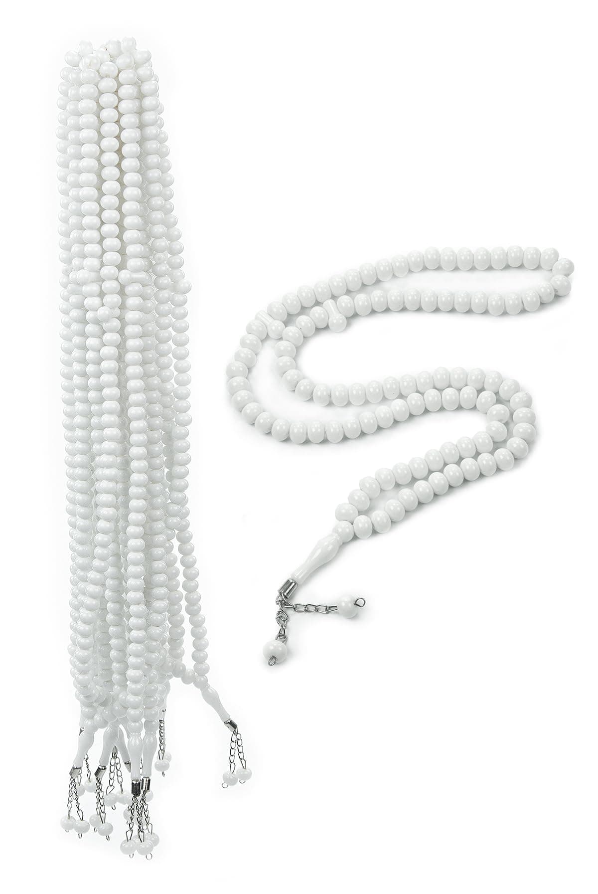 ihvan online, Tasbih Prayer Beads 99, Pack of 10, Muslim Prayer Bead, Islamic Rosary Bead, Dhikr, Tasbeeh Bulk, Misbaha, Masbaha, Tespih, Islamic Gift for Ramadan & Mawlid & Hajj Umrah, White