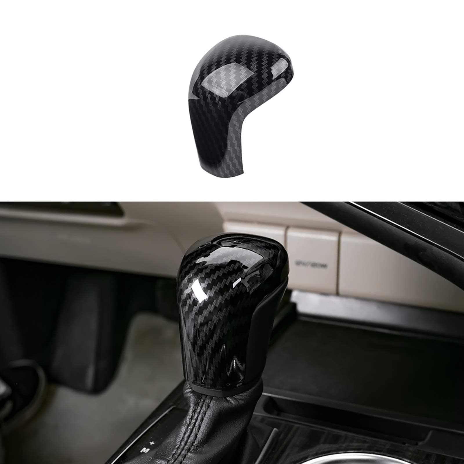 Compatible with Toyota Camry 2026 2025 2024 2023 2022 2021 2020 2019 2018 for Corolla Cross Avalon Accessories Car Gear Shift Knob Cover Trim Protector Cap -Carbon Fiber Style