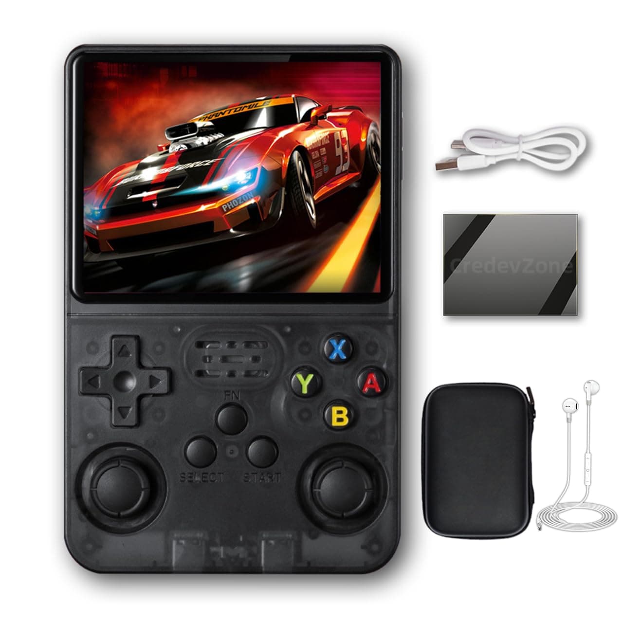 CredevZone R36S Handheld Game Console 3.5 inch Retro Handheld Video Games Consoles Built-in Rechargeable Battery Portable Style Hand Held Game Consoles System