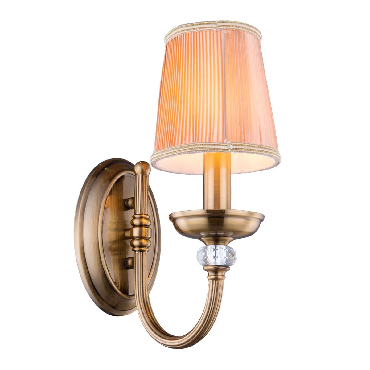 QIRUI QIRUI Classic Vintage AC110-240V Warm White 2800-3200K Wall Lamp Holder With Fabric Lampshade,Indoor Aisle Light Fixture for Home Hotel Restaurant Washroom (E14 Socket 1)