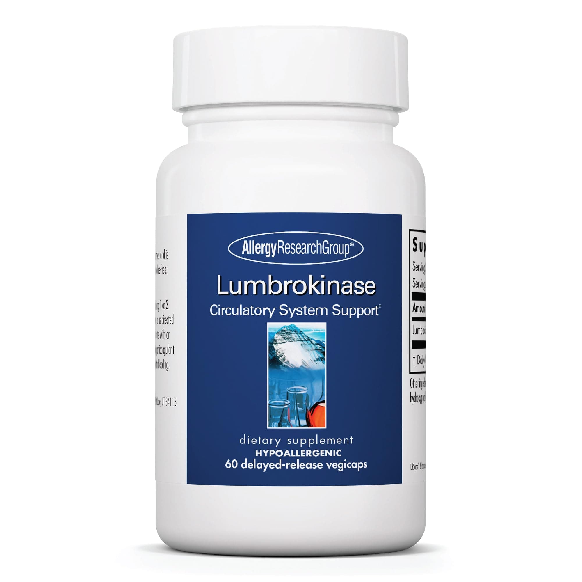 Allergy Research Group - Lumbrokinase - Circulatory System Support - 60 Delayed Release Capsules