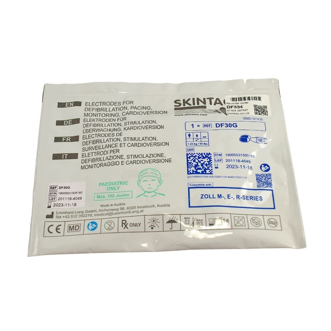 Paediatric Defib Pads - Compatible with Zoll E, M & R Series