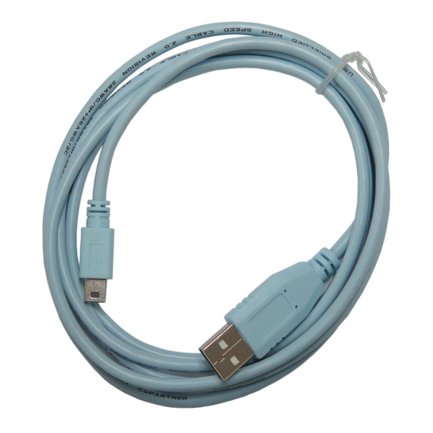 USB Console Cable for Cisco Router Switch - 6 FT Mini-B to Type A