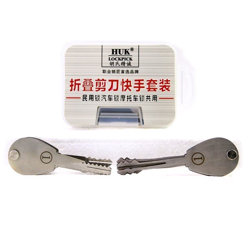 loboo 20psc Foldable Car Lock Opener Double Sided Lock Pick Set Locksmith Tools