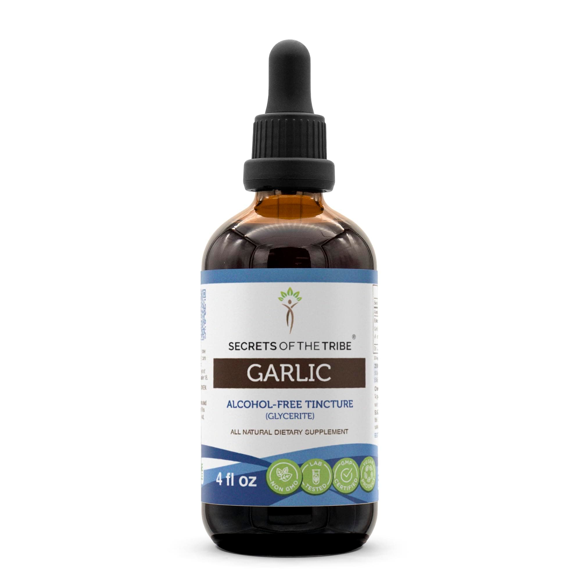 Garlic Tincture Alcohol-Free Liquid Extract, Garlic Dried Bulb (4 FL OZ)