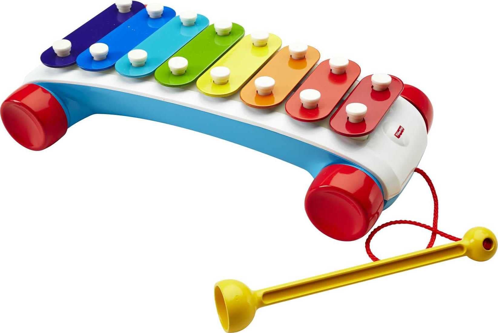 Fisher-Price Toddler Pull Toy, Classic Xylophone Pretend Musical Instrument with Mallet for Preschool Kids Ages 18+ Months