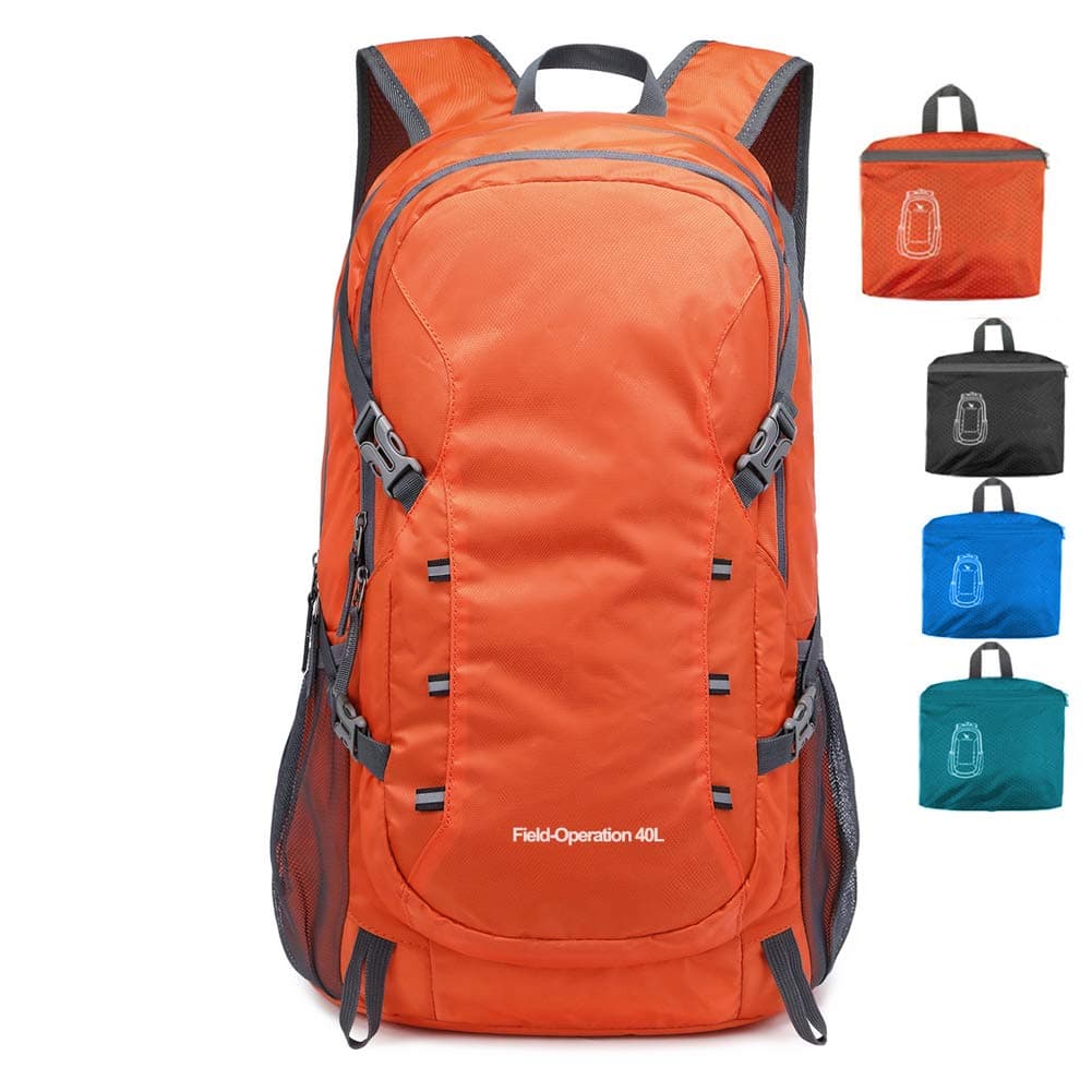 MoHo Sports 40L Lightweight Packable Backpack, Durable Water Resistant Travel Hiking Camping Outdoor Foldable Daypack for Women Men