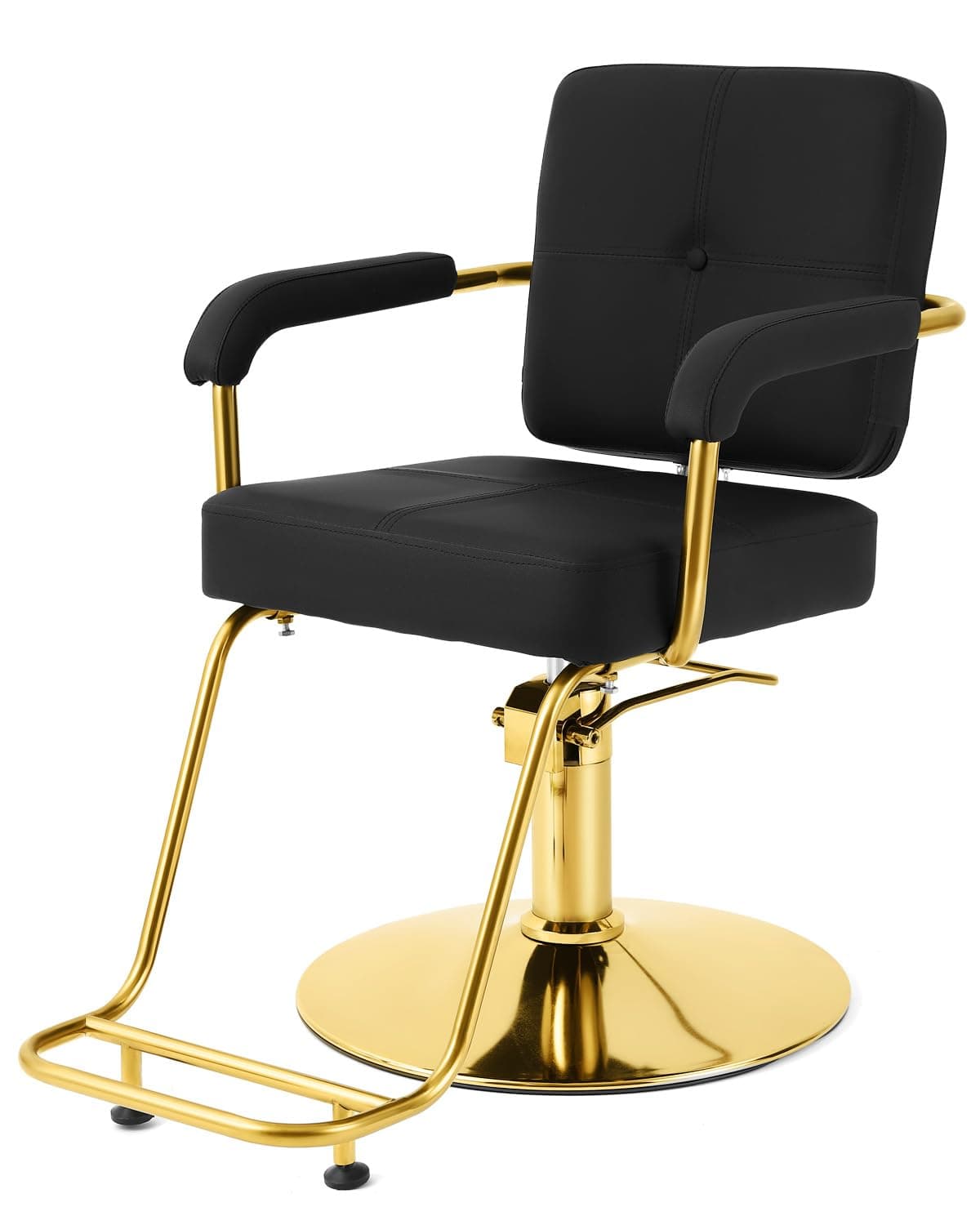 Artist hand Black and Gold Salon Chair Professional Stylist Chair with Heavy Duty Hydraulic Pump, 360 Degree Swivel Barber Chair, Spa Beauty Equipment Max Load Weight 330 Lbs