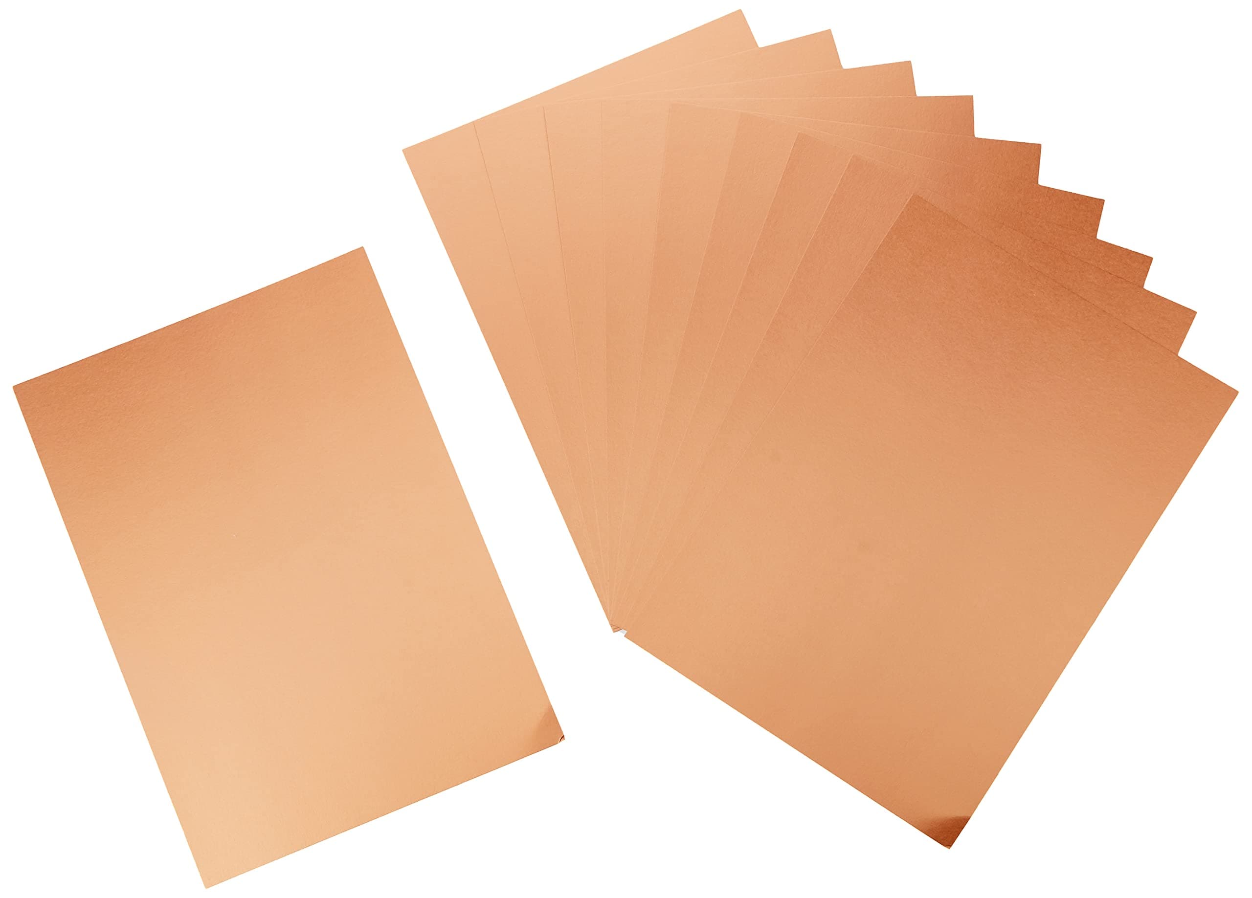 Centura Metallic Single Colour 10 Sheet Pack-Rose Gold, Cardstock, 34.4 x 22.5 x 0.5 cm CPM10-RGOLD