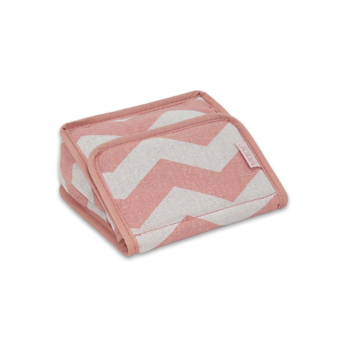 JODA Womens Pretty Pink & White Travel Make up Bag Cosmetic Purse with mirror