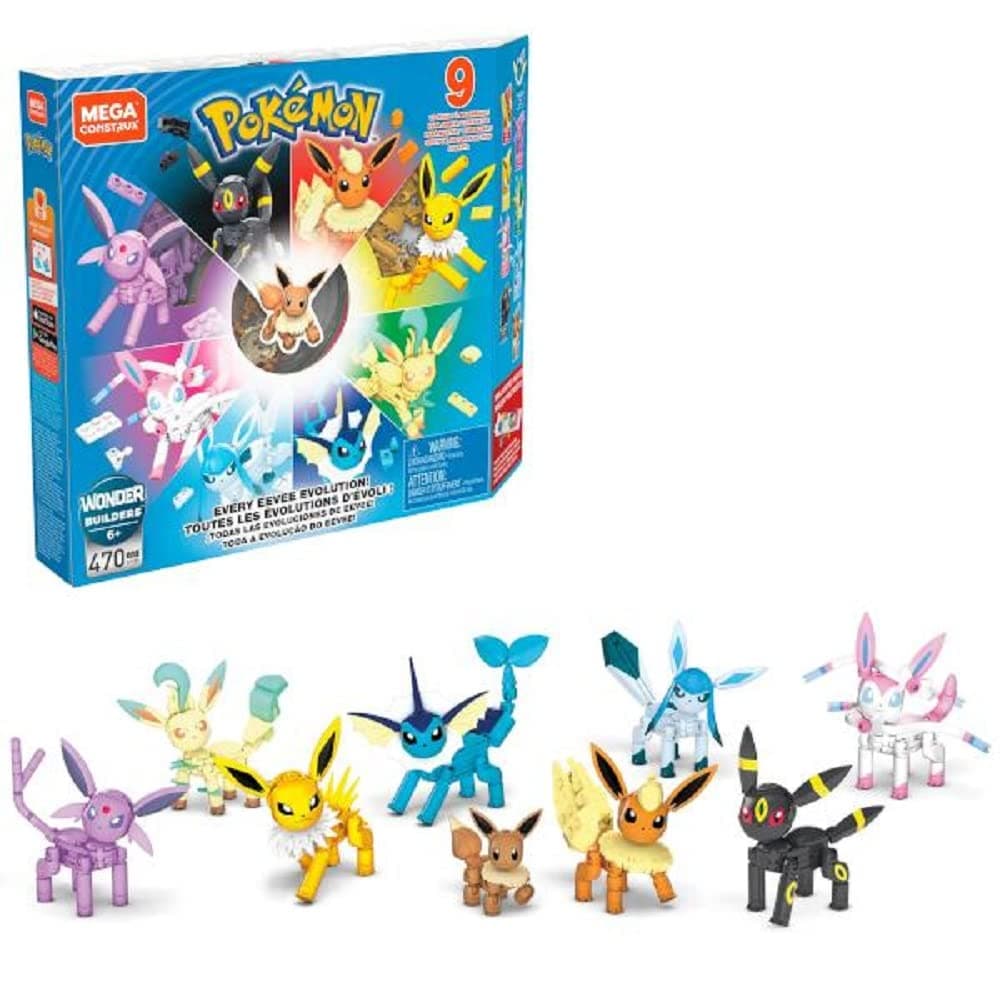 Mega Construx Pokemon Eevee Evolution Collection Blocks 470 Pieces GFV85