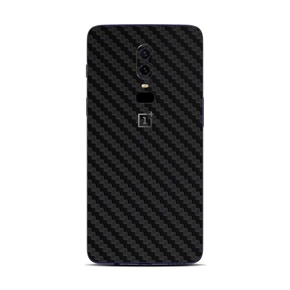 Smartskkins Carbon Fibre Skin for Back and Sides for OnePlus 6 (Black)