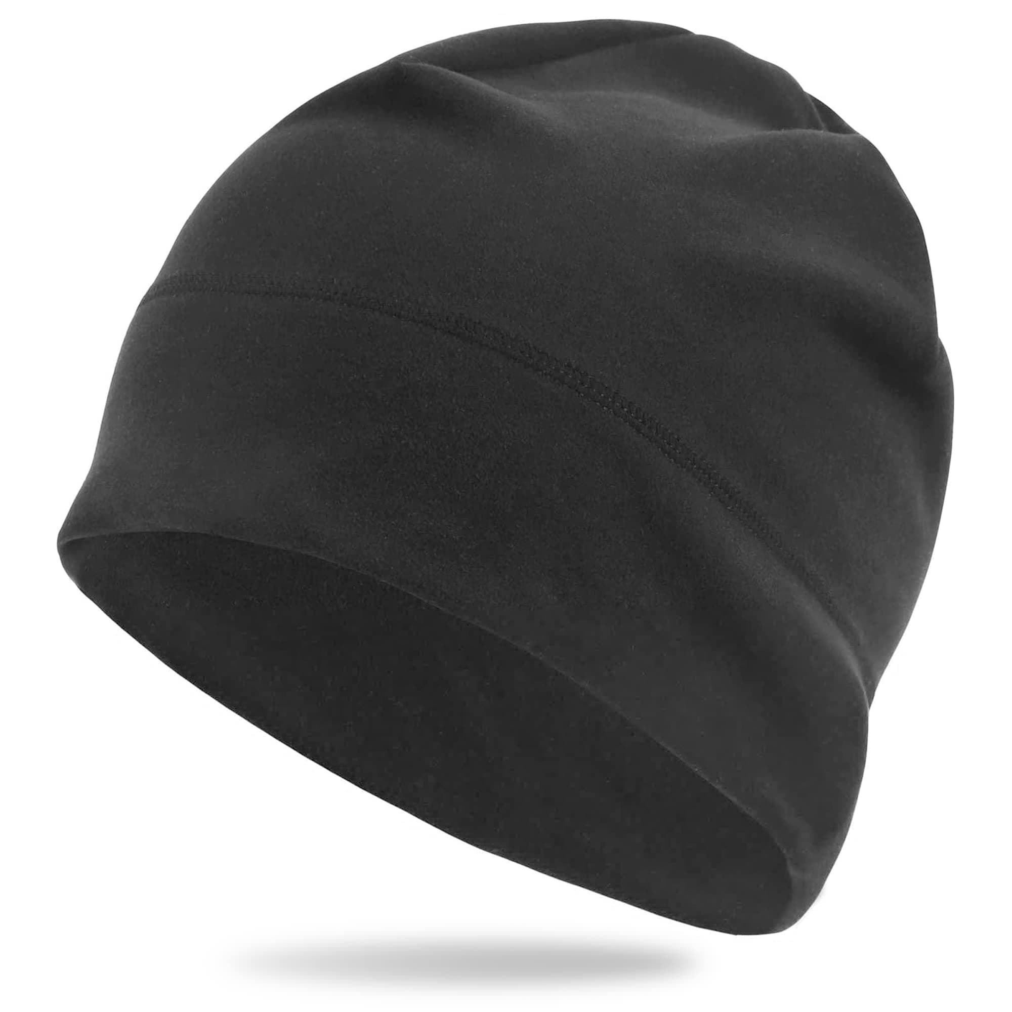 Winter Thermal Running Hat Fleece Skull Cap Hat Helmet Liner Windproof Runnning Beanies Cycling Cap Breathable Unisex for Men Women Sports Head Warmer 22-24 Inches