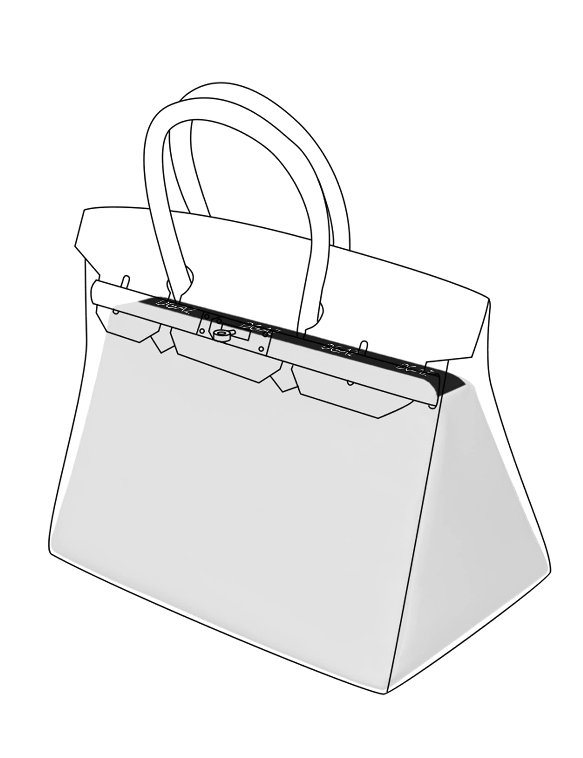 DGAZ Purse Pillow Shaper Insert,Luxury Handbag Tote Shapers, Memory Foam- Fits Birkin 25/30/35/40 Bags (White, BK35)