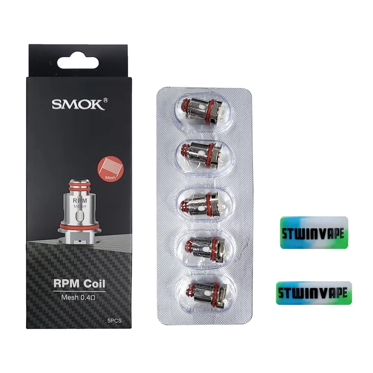 for SMOK RPM Mesh Coils 0.4 ohm RPM 2 RPM40 Pod Coil Nord 2 4 X RPM80 Pro Pozz X Scar P3 P5 Fetch Pro Morph 40 Alike Stick R22 Coils Vape Kit Pack of 5