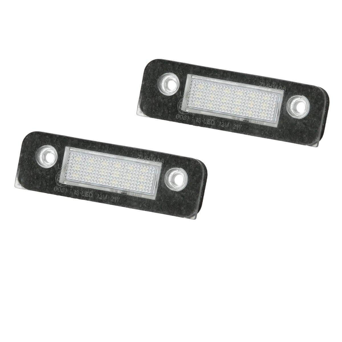 ECD Germany 2 x LED License plate light LED bulbs No canbus error number plate lights lamps license tag lights xenon white 6000K lighting module LED license plate lighting modules 3528 SMD E-mark