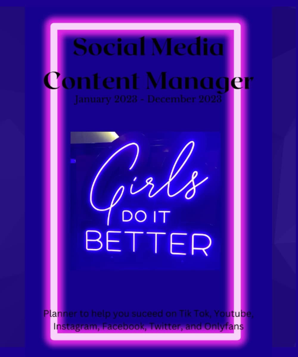 2023 Social Media Planner & Content Manager: For Influencer or Onlyfans Creators