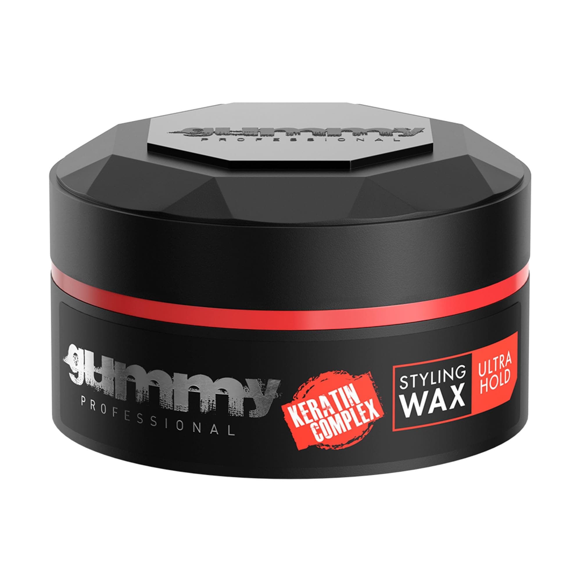 Gummy Professional Hair Wax for Men – Ultra Strong Hold Matte Finish Styling Wax – Water-Based Texturizing Clay with Keratin & Provitamin B5 – Alcohol & Paraben-Free – 150ml size