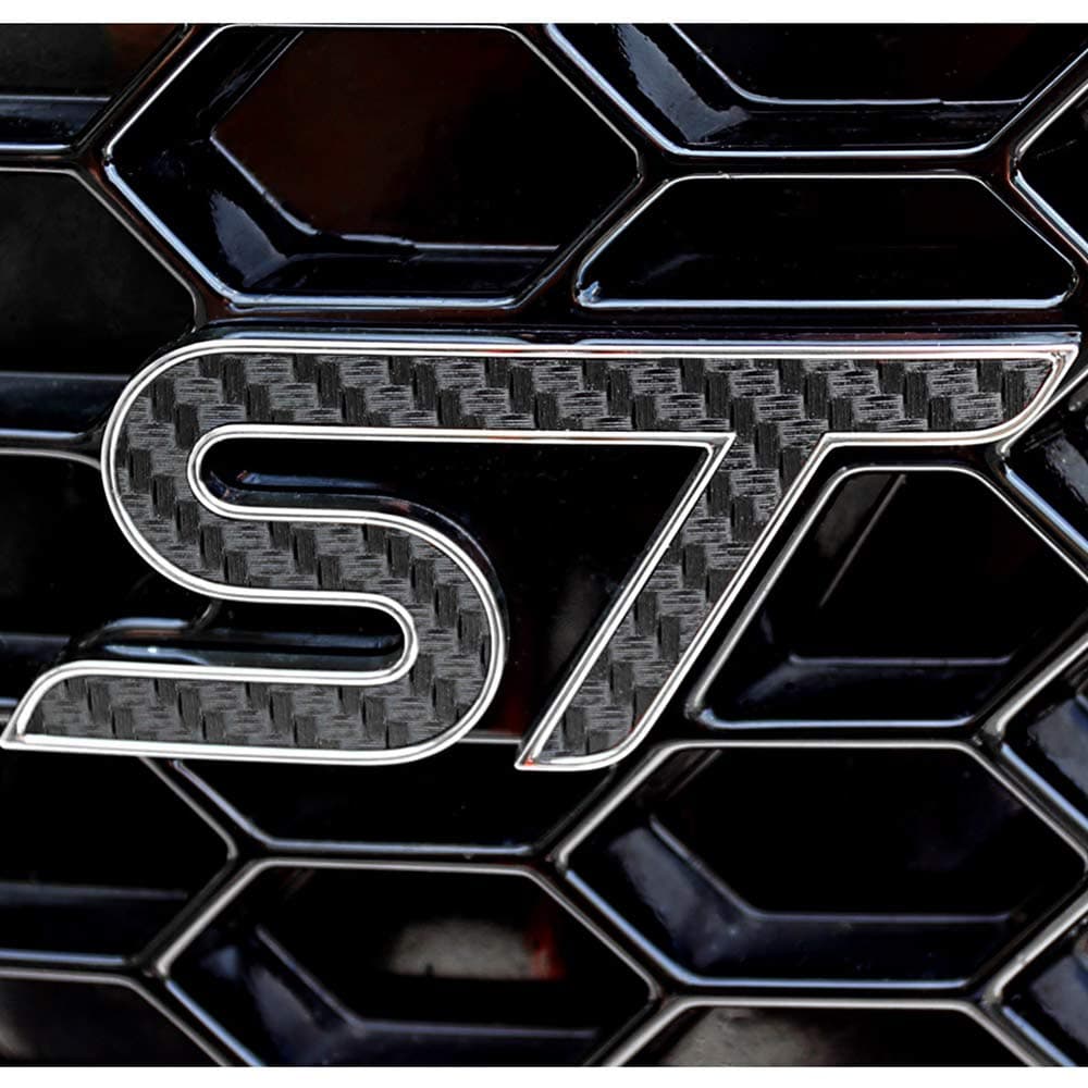 ST Emblem Insert Decals for 2020-2021 Ford Explorer ST (Set of 2) (Black Carbon Fiber, 2020-2021 Ford Explorer ST ONLY)