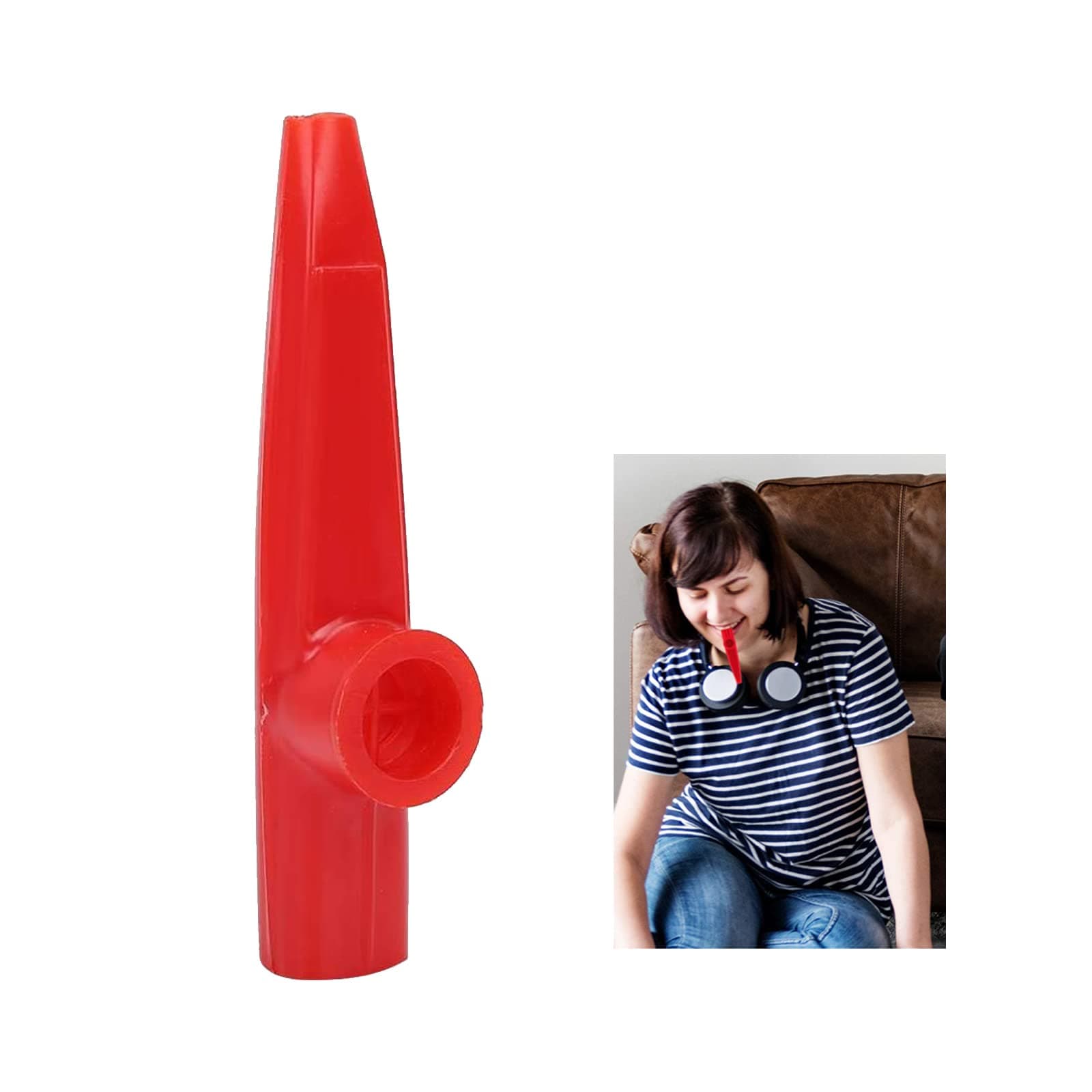 JIKEXINGMENGPlastic Kazoo Musical Instruments Children's Musical Instruments Kazoo Mini Portable Mouth Kazoo for Kids Instrumental (ZXC-036A)