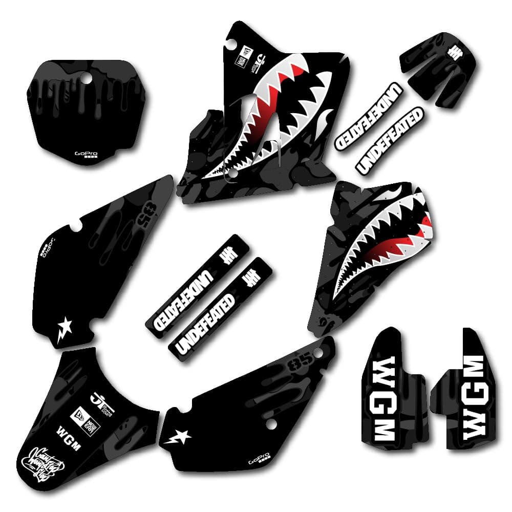 Black Savage Graphics Kit Fits 01-19 Suzuki RM85 RM 85 Decal Kit