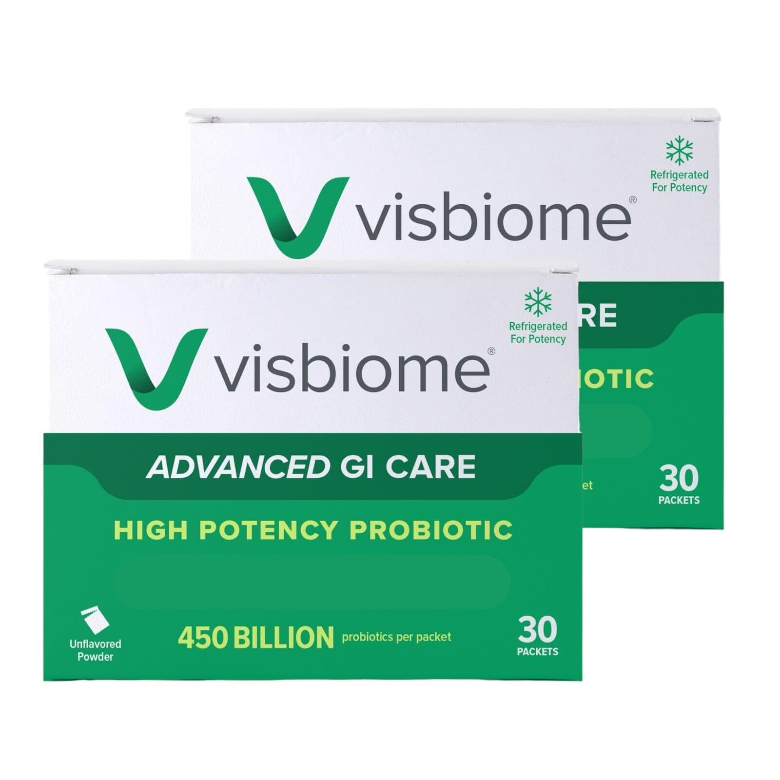 Advanced GI Care - High Potency Probiotic - 450 Billion CFU Live Probiotics, Original De Simone Formulation, 60 Packets of Unflavored Powder.