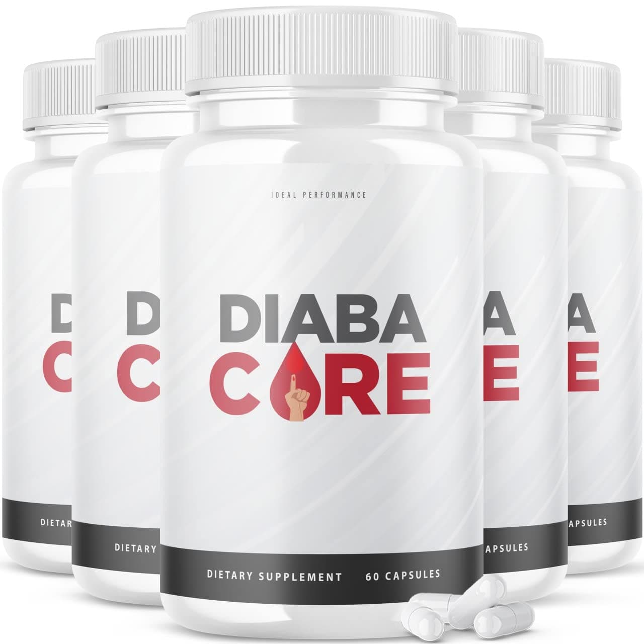 IDEAL PERFORMANCE (5 Pack) Diabacore for Blood Sugar Support Supplement Diaba Core Pills (300 Capsules)
