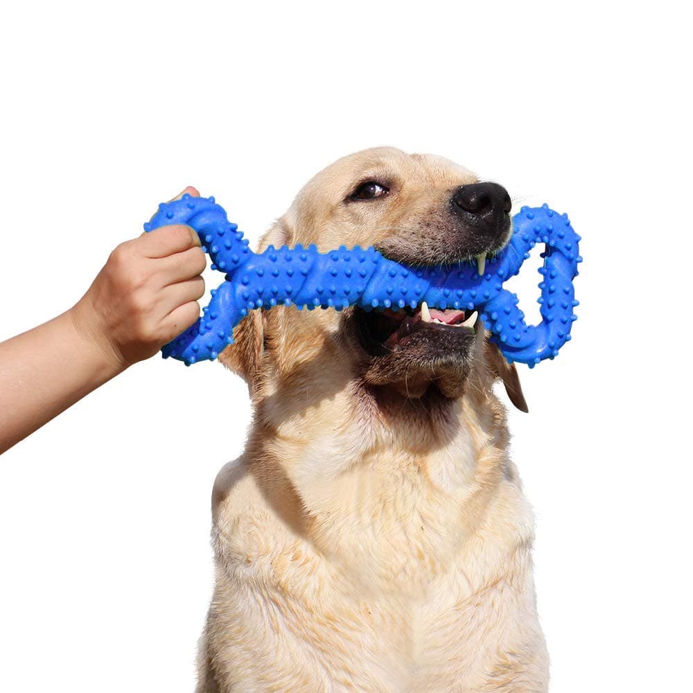 Durable Dog Chew Toys 13 Inch Bone Shape Extra Large Dog Toys with Convex Design Strong Tug Toy for Aggressive Chewers Medium and Large Dogs Tooth Cleaning
