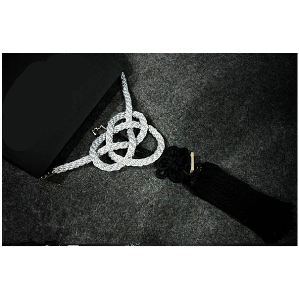 New Car Rearview Mirror Charms Vip Gift Sliver Kin Rope Black Chinese Knot