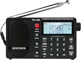 DX-286 Portable Shortwave Radio AM FM LW SW Ultra High Sensitivity Full Band Radios with TEF6686 Chip for Kitchen, Desk, Bedroom, Office and Outdoors.