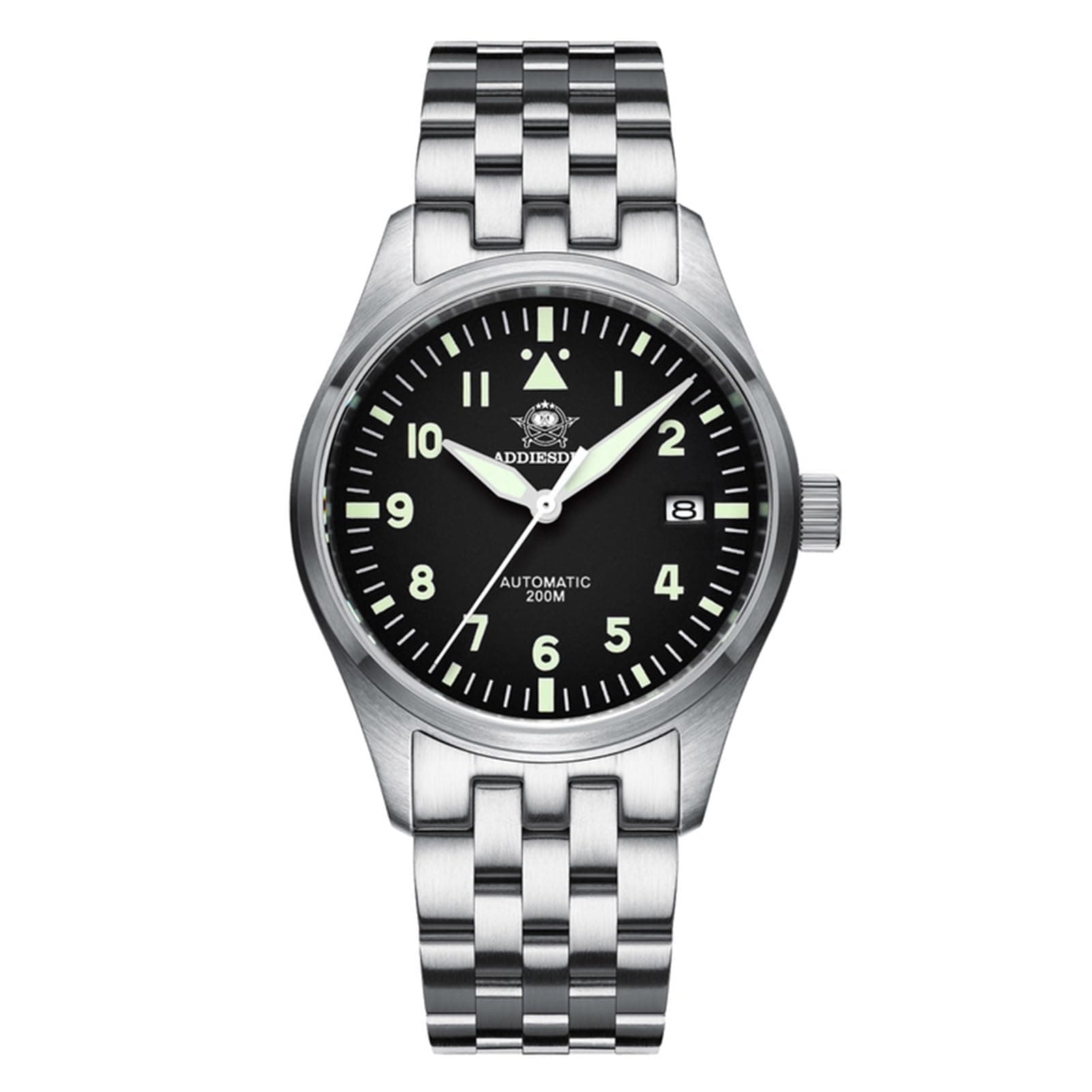 Automatic Watches for Men Stainless Steel NH35A Movement Diver 200 M Luminescent Dial