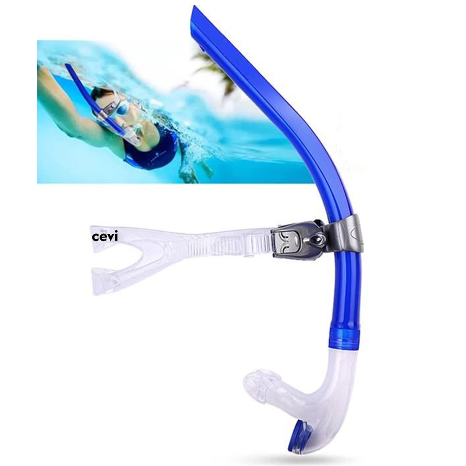 - Swim Snorkel for Lap Swimming,Adult Swimmers Snorkeling Gear for Swimming Snorkel Training in Pool and Open Water,Snorkle Center Mount Silicone Mouthpiece One-Way Purge Valve