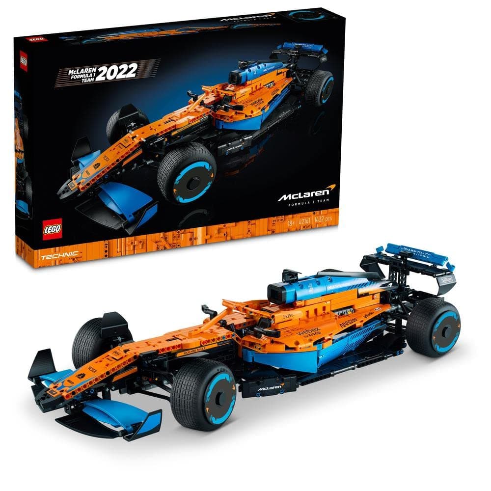 Technic McLaren Formula 1 Race Car Set for Adults, 1,434-Piece Replica F1 Motor Sport Model Building Kit, Gift Idea for Men, Women, Him, Her, Husband, Collectible Home Décor 42141
