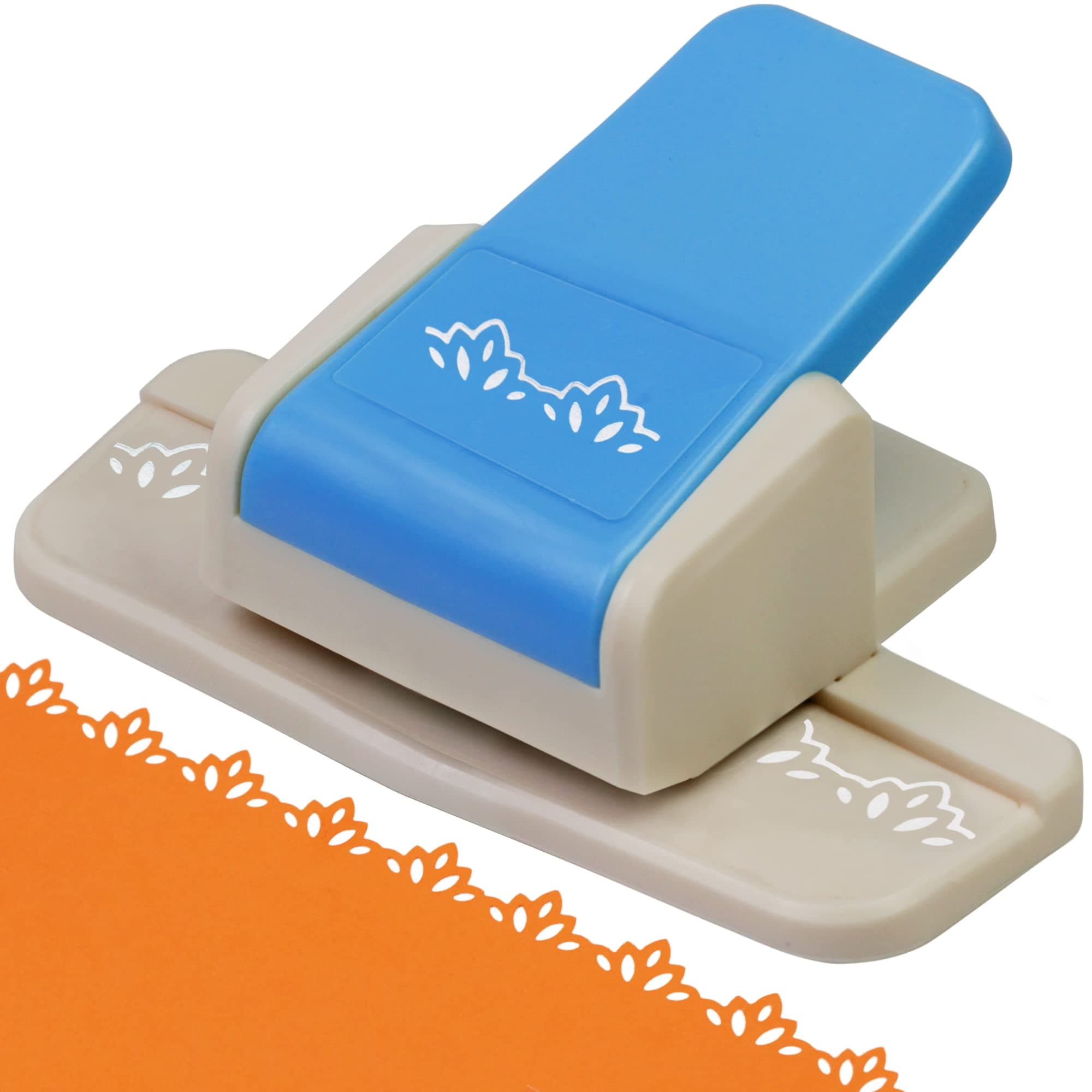 Border Punch, Border Edge Craft Punch, Flower Design Embossing Punch, Tools Scroll Punch for Scrapbooking, Wedding Cards, Decoration and DIY Arts. (Patten-1)