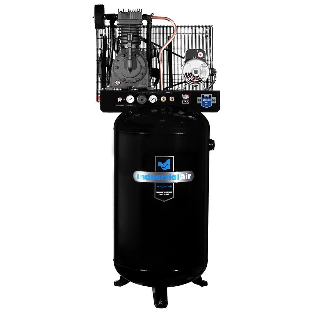 IV5048055 Vertical 80 gallon Two Stage Cast Iron Industrial Air Compressor