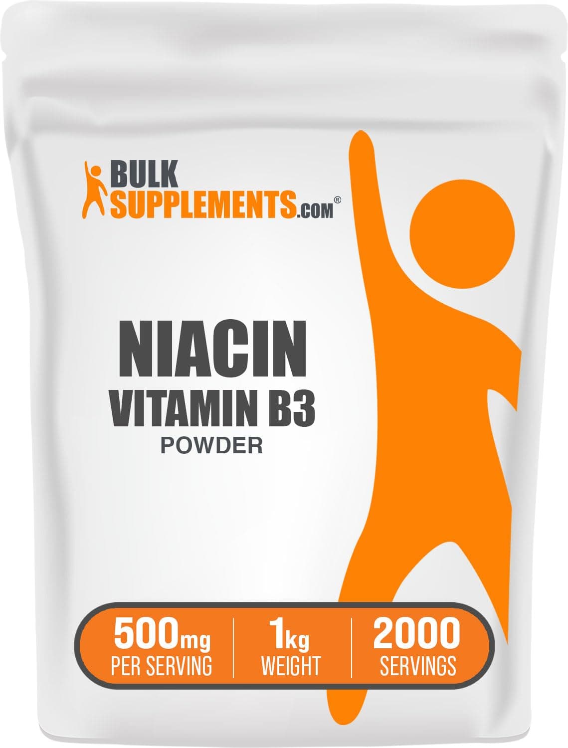 com Niacin Powder - Vitamin B3 Supplement, Niacin 500mg - Niacin Flush, Niacin with Flushing - Gluten Free, 500mg of Niacin per Serving, 5kg (11 lbs) (Pack of 5)