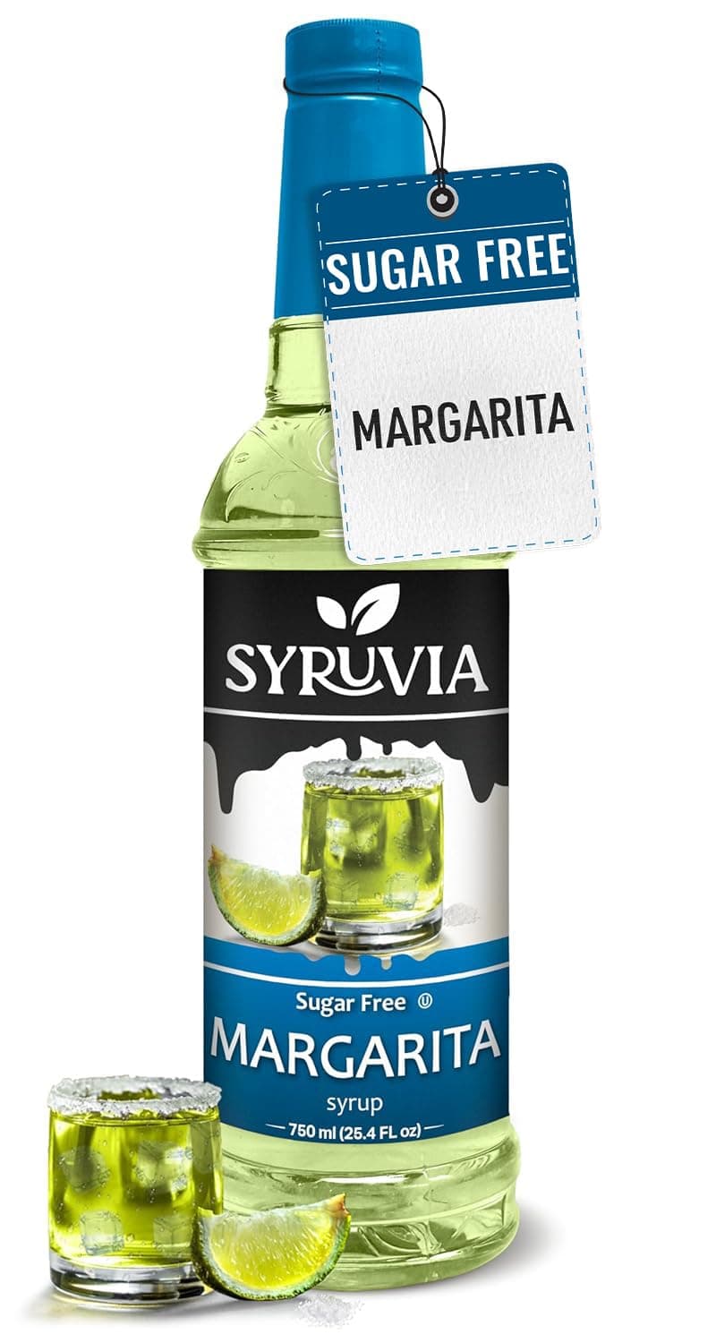 Sugar Free Lime Margarita Syrup, Flavored Syrup for Cocktails, Drinks, Lemonades, Iced Teas, and Desserts – 25.4 fl oz