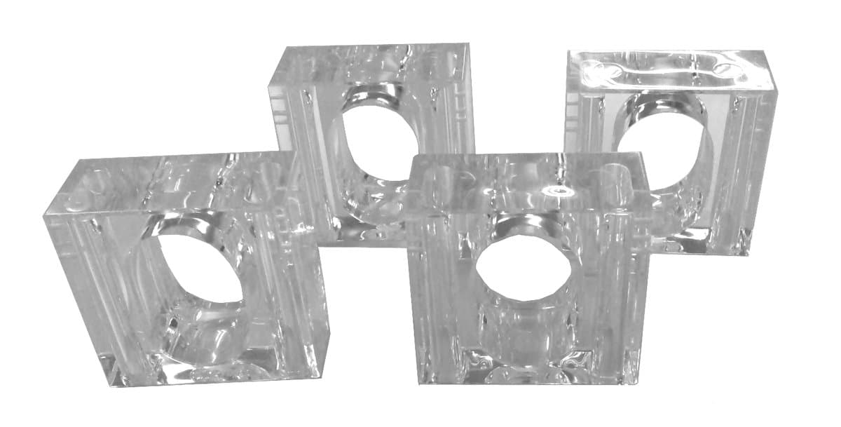 Clear Acrylic Salt & Pepper Napkin Rings (Set of 4)