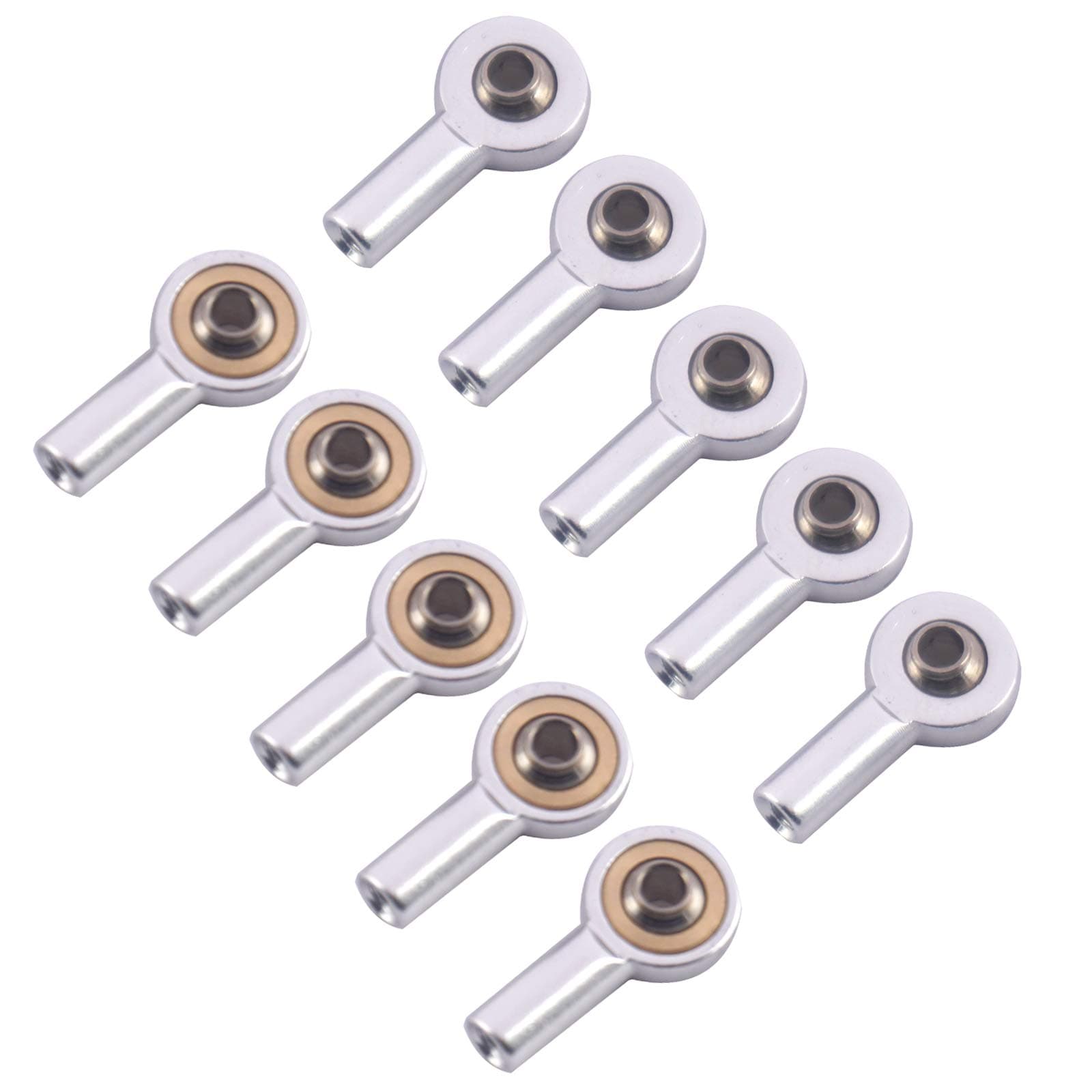 10Pcs ShareGoo Aluminum M2 Tie Rod End Ball Joint Link Ball Head Holder 2mm Steering Linkage Compatible with HSP Tamiya Mini 4WD RC Car Truck Crawler Boat Airplane