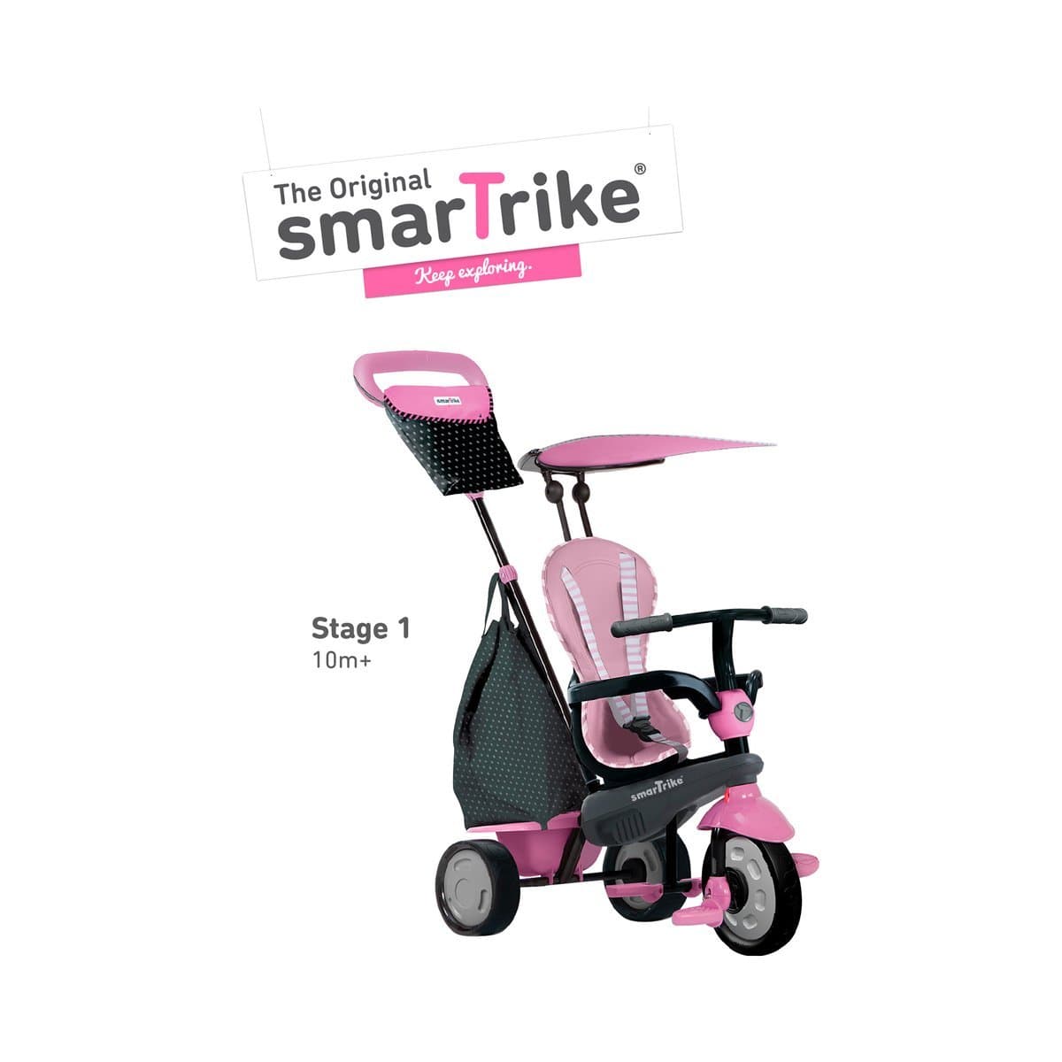 smarTrike Shine 4 in 1 Baby Tricycle - Pink