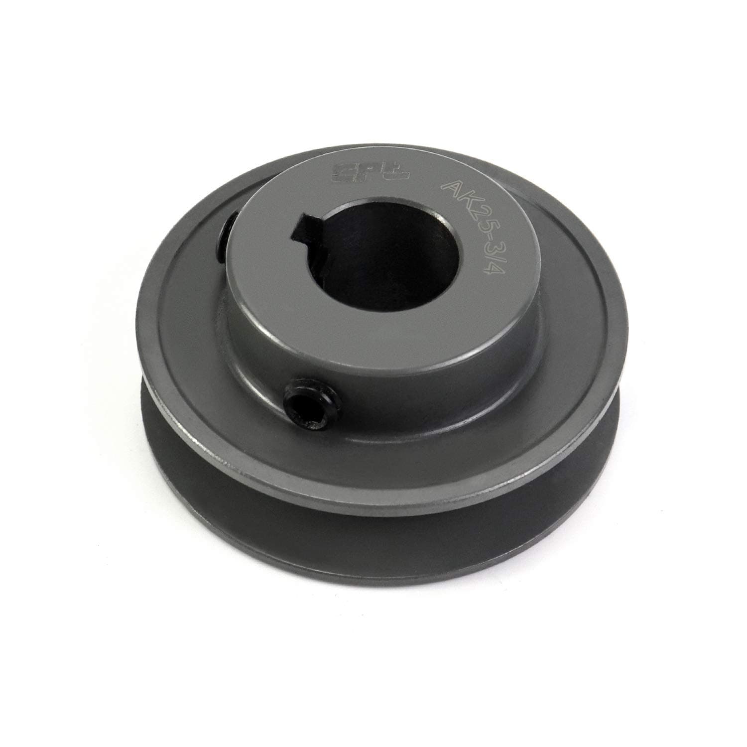 (1.9cm Bore, 6.5cm OD, 1 Groove) - QWORK AK2534 Single Groove V-Belt Pulley, 6.5cm OD 1.9cm Bore V-Belt Sheave, A Belt Section, Cast Iron,for V-Belt