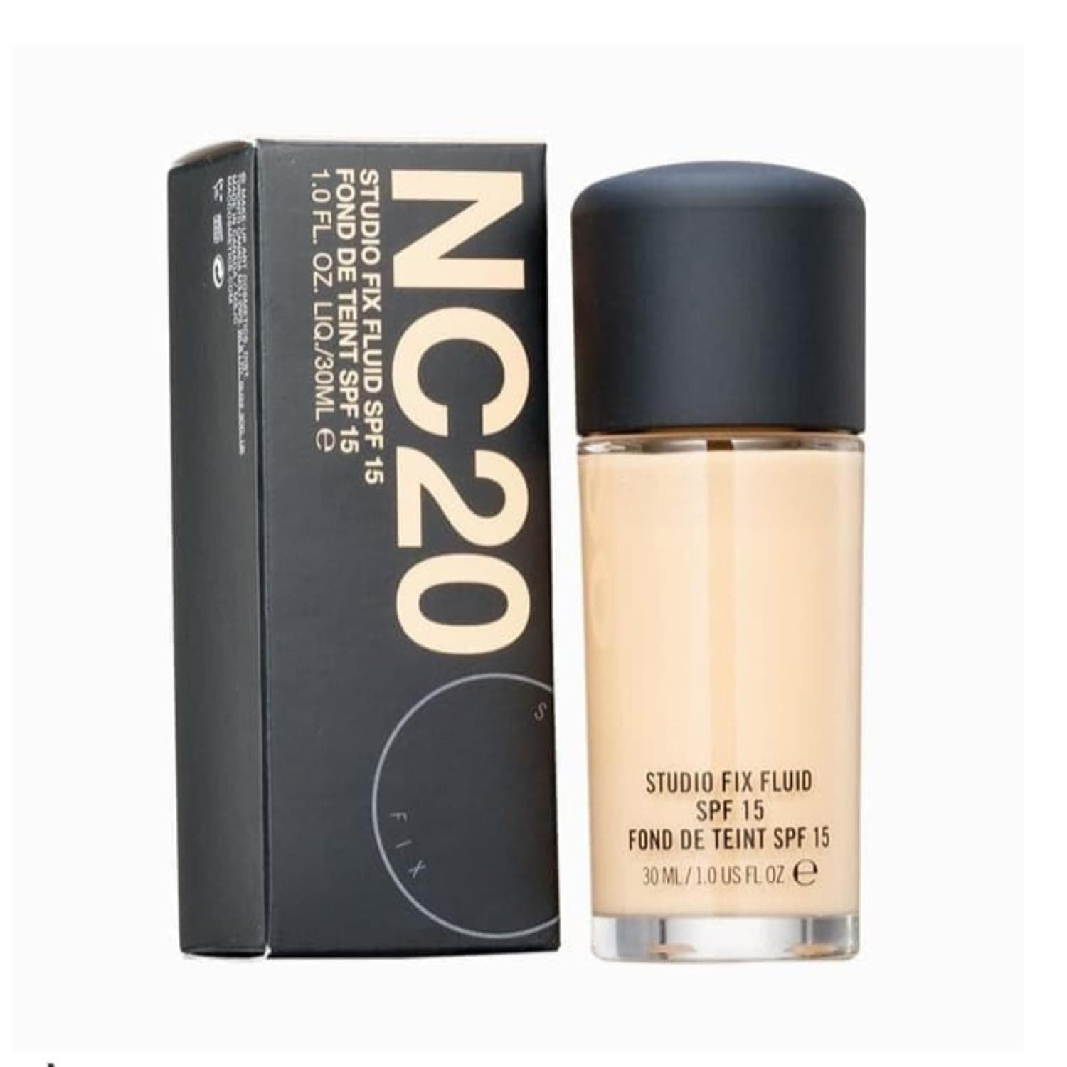 Macc Studio Fix Professional Waterproof Oil-Free Longlasting Liquid 24-Hour Colour-True Foundation Matte Finish For Women 30Ml - Shine-Free Liquid Foundation (Nc-20,30Ml,full,All),1 Count