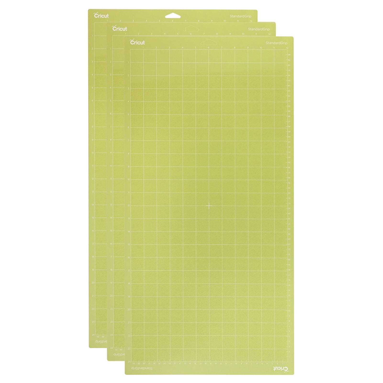 Cricut StandardGrip Machine Mats 12in x 24in, Reusable Cutting Mats for Crafts with Protective Film, Use with Cardstock, Vinyl and More, Compatible with Cricut Explore & Maker, (Green, 3 Count)